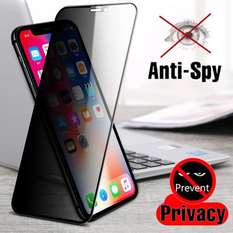 3D Išlenkti Anti Spy Hidrogelio Filmas Xiaomi Mi 11 10 9T CC9 Pro Privatumo Anti-Peep Screen Protector Redmi Pastaba 9S 8 Pro 