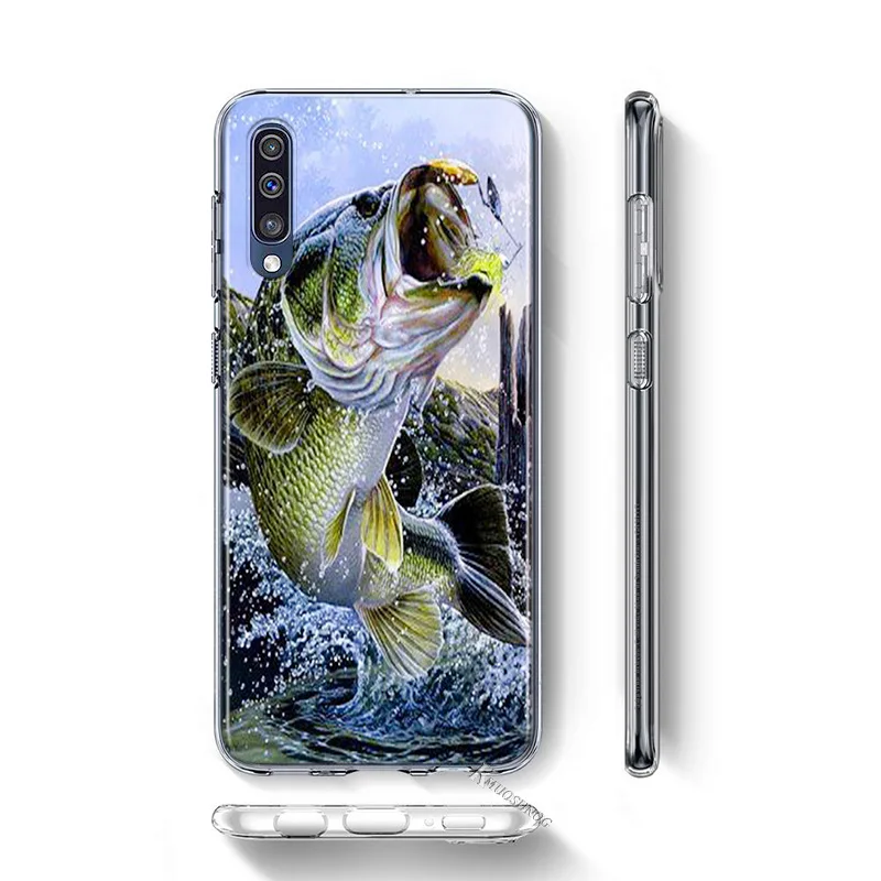 Didelis žuvų Žvejybą, Žvejo Samsung Galaxy A42 A51 A90 5G A80 A70 A70S A50 A60 M60S M30 A40 A2 Core Telefono dėklas