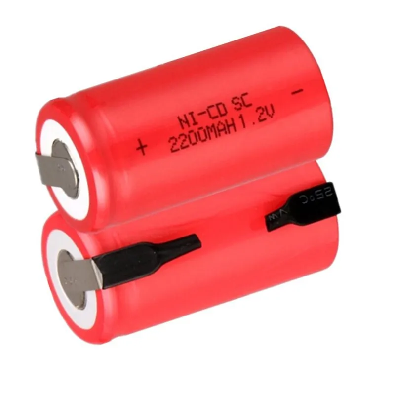 SORAVESS Žemiausia kaina 2-10 VNT SC baterija 1.2 v baterijų įkrovimo 2200mAh nicd akumuliatoriaus galia įrankiai akkumulator