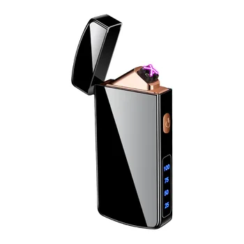2021 Naujas Smart Dvigubo Kampo Lengvesni Metalo Vėjo USB Įkrovimo Valentino Dienos proga Vyrų Kietas Dovana Cigarečių Elektros Lengvesni