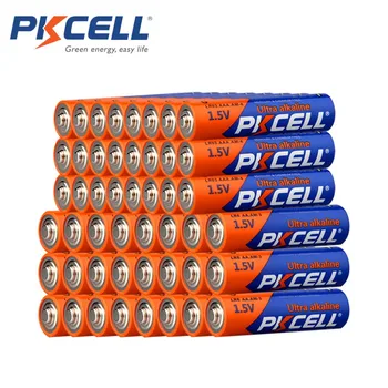 24x PKCELL Šarminės Baterijos 1,5 V LR6 AA AM3 Baterijas+24Pcs LR03 AAA Alkaline Sausos Baterijos 1,5 V 3A AM4 Baterija