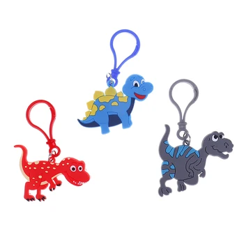 6 cm, su metalo keychain Įdomus tekstūros, minkštos lėlės dinozaurų pakabukas gyvūnų vaikams