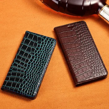 Krokodilas Originali Odos Atveju Huawei Honor Žaisti 3 3E 4T X10 Max Pro Flip Cover Stovėti Telefonas Atvejų