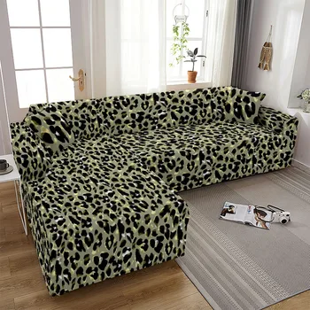 1 Vnt Vietoje Modelio Gyvūnų Odos Spausdinimo L-Formos Sofa Cover Kambarį Dulkėms Sofa Dangtelio Kampe Sofa Padengti Apsaugine Danga