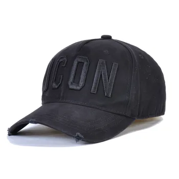 DSQ 2021 medvilnės dizaineris hip-hop skrybėlę sunkvežimio vairuotojas hat tėtis skrybėlę piktogramą skrybėlę reguliuojamas vyrų ir moterų Snapback Gorras juoda