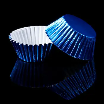 2020 Naujas 100vnt Popieriaus Cupcake Taurės Aliuminio Folija Keksiukų Kepimo Puodeliai Įdėklai Keksiukai Atveju