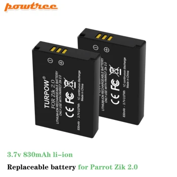 Powtree Parrot Zik 2.0 Zik2.0 Zik 2 Zik 3.0 Zik3.0 Zik 3 Belaidės Ausinės Baterija 3.7 v 830mAh MCELE00254 MH46671 T40