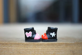 Blythes Lėlės Batai tinka 1/6 dydis OB11 1/12, stilingas universalus mielas animacinių filmų Mickey batai tiek rožinės ir raudonos spalvos