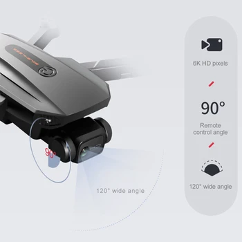 2021 NAUJAS RG101 GPS Drone 6K HD Kamera Profesinės 5G WIFI FPV Dron aerofotografija Brushless Variklio, Sulankstomas Quadcopter 1200M