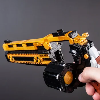 Buildmoc Karinį Ginklą Destinys 2 Pistoletas Paskutinį Žodį Egzotinių vertus patranka Ginklą Revolver Blokai Žaislai Vaikams Dovanų