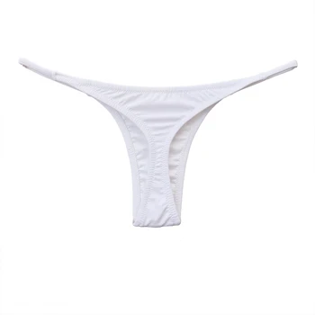 Moterų Sexy Bikini Bottom Thong maudymosi kostiumėlį Derliaus maudymosi Kostiumėliai, Juoda Brazilijos Biquini Paslaptis, T-atgal Balta Įžūlus