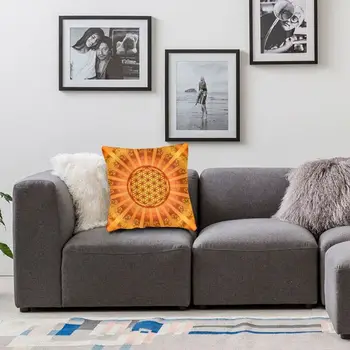Mados Gėlių Gyvenimo Geometrinis Mandala Pagalvės užvalkalą Namų dekoro 3D Atspausdintas Dvasinė Meditacija Pagalvėlės Dangtis Sofa