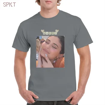 Laimingas Seksualus Kylie Jenner marškinėliai Medvilnė, Viršuje Harajuku Retro Estetinės T-shirt Negabaritinių drabužius Moteris/Vyras