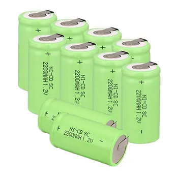 SORAVESS Žemiausia kaina 2-10 VNT SC baterija 1.2 v baterijų įkrovimo 2200mAh nicd akumuliatoriaus galia įrankiai akkumulator