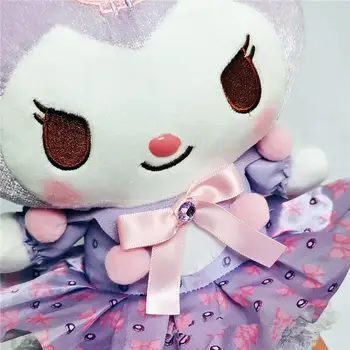 25CM Kawaii Lolita Kuromi Pliušinis Žaislas Mielas Pliušinis Lėlės Įdaryti Minkštas Žaislas Papuošalai Atostogų Dovanų Mergaitėms