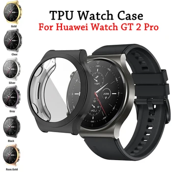 Naujas Mados TPU Case for Huawei žiūrėti GT 2 Pro minkštas Padengti Visi Aplink Screen Protector cover bamperis Atvejais