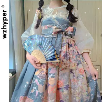 Gothic Lolita Dress Harajuku Gatvės Mados Kryžiaus Cosplay Moterų Lankas Suknelė Japonijos Minkštas Sesuo Stiliaus Suknelė OP JSK